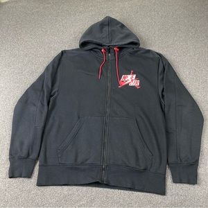 Nike Air Jordan Full Zip Black Fleece Hoodie Men’s Size Medium